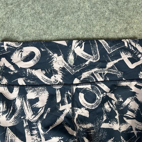Lululemon Wunder Under Tight Womens 10 Graffiti Pop Navy Full Length Legging - Picture 6 of 8